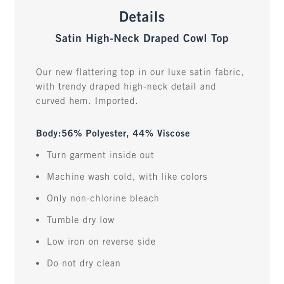 XXS Abercrombie black satin tank top - Picture 5 of 6